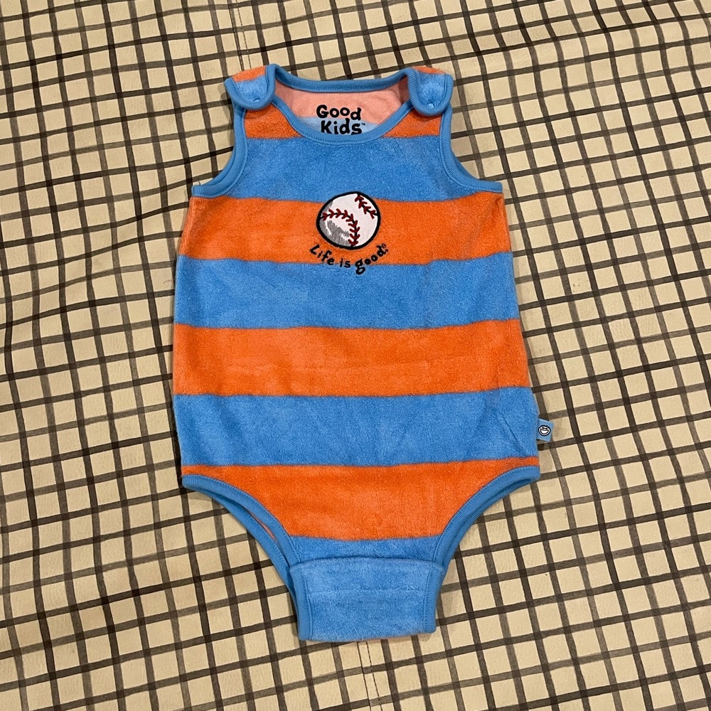 Life Is Good Baseball Onesie